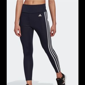 Women's Adidas black 3 stripe Climalite leggings XL